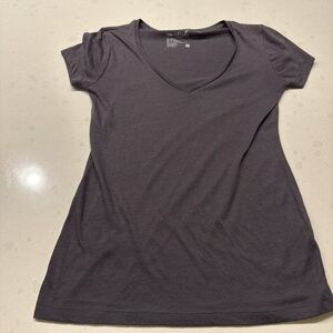 Women's V-Neck Gray Top